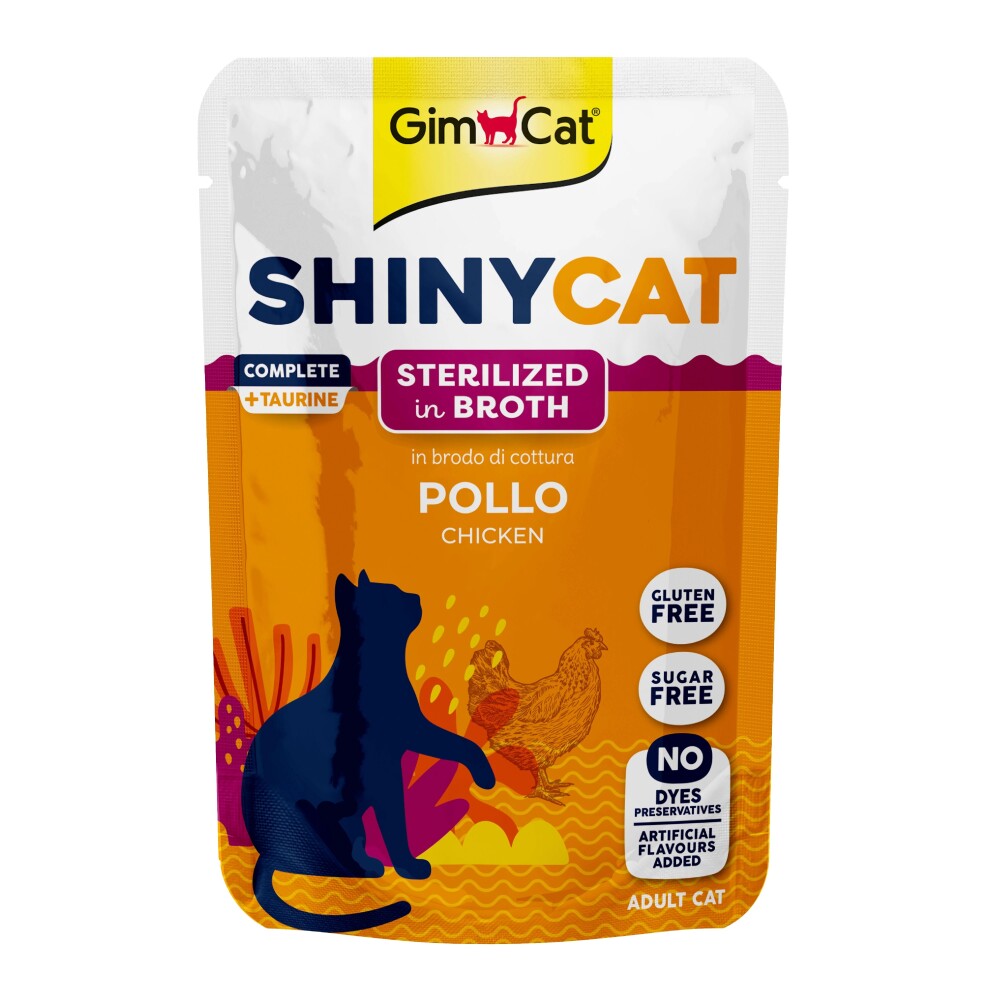 Gimcat Shinycat Tavuklu Kısırlaştırılmış Yetişkin Kedi Çorbası 70 GR | SRC: Barcode: 4002064416939
